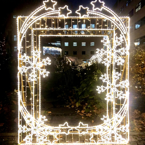 Un marco de fotos gigante iluminado crea una atracción navideña para selfies en complejos turísticos, parques, centros comerciales y festivales de invierno - Product Image 1