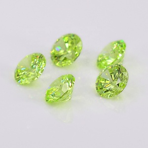 Vente en gros pierre taille brillante de 12 mois couleur péridot août zircone cubique cz pierres précieuses anniversaire - Product Image 3