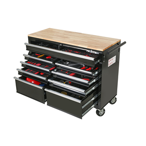 Chuyên nghiệp Heavy-Duty 10-ngăn kéo bàn làm việc hội thảo công cụ ngực nhà để xe kim loại cán bánh xe hộp công cụ con lăn Xe đẩy giỏ hàng thép - Product Image 4