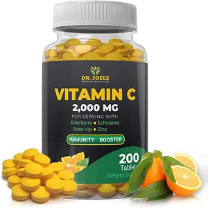 Vitamine C <span class=keywords><strong>ultra</strong></span>-puissante de marque privée 2000mg avec sureau, échinacée, zinc et hanche de <span class=keywords><strong>rose</strong></span>-Supplément booster de défense immunitaire - Product Image 1