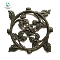 Clôture utilisée décorative fer métal artisanat ornement raisin et feuille rosettes conception
