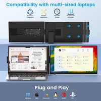 Nouveau lancement pour ordinateur portable 15.6 pouces haute luminosité support prendre l'espace de travail partout double moniteur Extender