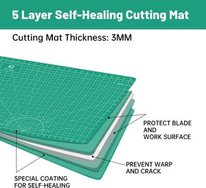 Planche à découper personnalisée A3 3MM en PVC vert double face 5 plis pour la couture et l'artisanat Hobby-dans la tendance - Product Image 3