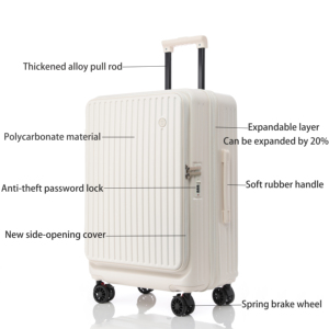<strong>24</strong> <strong>Inch</strong> Cabin Spinner <strong>Suitcase</strong> with Front Quick Access Lid and Extra Expansion Capacity Luggage - Product Image 3