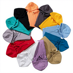 Men's White Hooded Fleece Sweatshirt Oversized Fit Solid Color Casual Autumn Wear Long Sleeve Knitted Style - Product Image 4