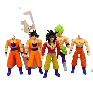 Figurine d'action Goku <span class=keywords><strong>Dragon</strong></span> <span class=keywords><strong>Ball</strong></span> en PVC, modèle de décoration de poupée anime, 7 pouces, noire, jaune, bleue, mobile, avec cheveux - Product Image 1