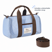 Sac de sport en maille personnalisé avec logo, séchage rapide, 3 modes de transport, sangle détachable, fermeture éclair pour piscine, salle de sport, plage