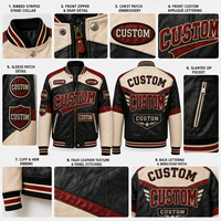Veste de course en cuir PU personnalisée pour homme, veste de baseball vintage, veste varsity, veste bomber brodée, veste letterman