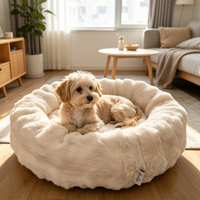 Großhandel Hochwertiges Haustier-Sofa-Bett Hochelastisches Langhaariges Blumenförmiges Orthopädisches Sofa für Große Katzen und Hunde