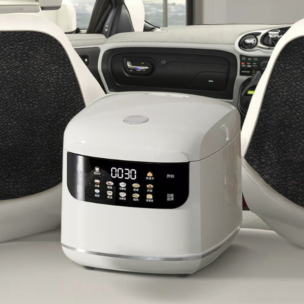 Smart 1.1–2L Mini Electric Rice Cooker – Digital Display & Timer for Home, Travel & Outdoor Use - View 3