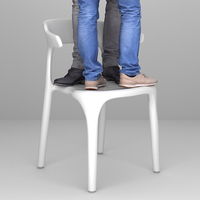 Chaise de salle à manger en plastique PP colorée, robuste et écologique, empilable, pour restaurant, café et loisirs, vente en gros