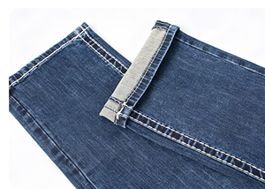 IN STOCK fashion Men’s Heavy Stitch <b>jeans</b> <b>Embroidered</b> Mid Waist Whisker effect Straight Leg <b>jeans</b> for men - Product Image 5