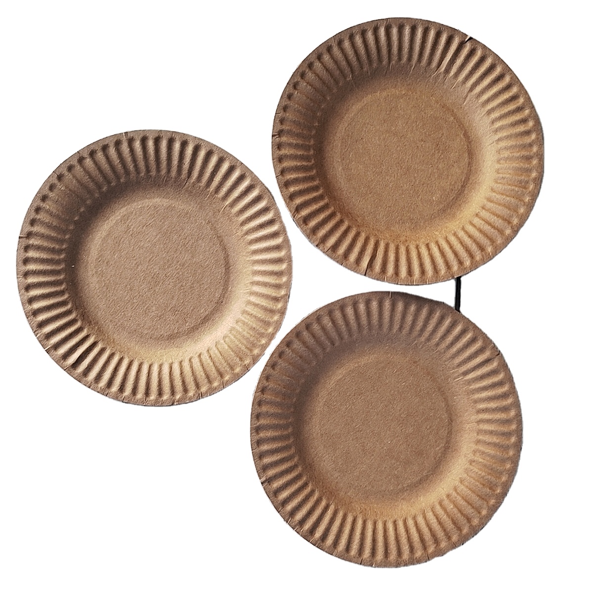 Disposable Round Uncoated White paper Plate paper tray custom design 9 Inch Paper Plates for Party