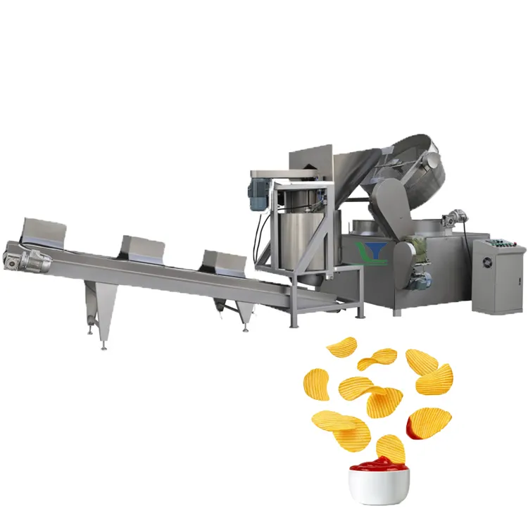 Hot Sale Fully Automatic Industrial Frozen French Fries Production Line Fresh Finger Potato Chips Batch Fryer