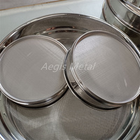 Tamis d'essai en acier inoxydable 304 pour l'échantillonnage de sols/roches, trou de 1x1 mm, diamètre de 200 mm
