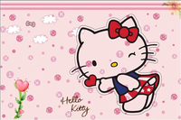 Cartoon Children's Room Hello Kitty Designs Adhesive 3D Mural Wall Paper