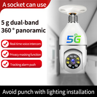 Caméra de sécurité CCTV 1080P couleur nuit avec communication bidirectionnelle, suivi automatique, caméra PTZ WiFi, caméra ampoule