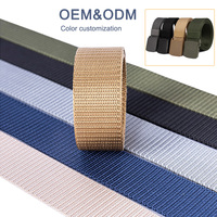 Meilleur prix pour accessoires de vêtements tissés : Sangle en sangle épaisse unie en polyester-nylon haute ténacité de 38 mm de large pour vêtements et sacs à dos