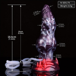 Multi Color Silicone Knotted Soft Big Long Horse <b>Dildo</b> Squirting <b>Dildo</b> Monster Fantasy Anal Plug Optional Size with Suction Base - Product Image 6