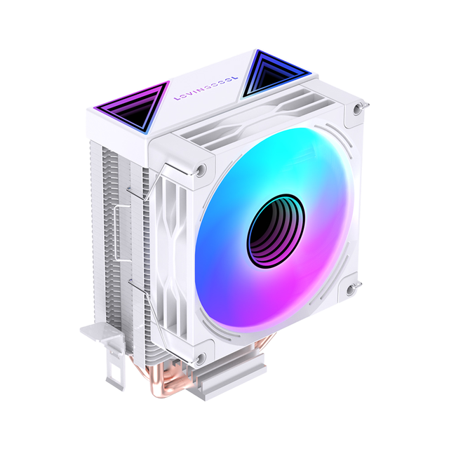 Lovingcool 90mm CPU Cooler 2 Copper Heatpipes Fluid Bearing ARGB LED 23dBA Quiet PC Processor Intel LGA1700/1155 for AM5 Ryzen5