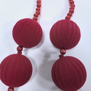 Cuentas de <span class=keywords><strong>Calabaza</strong></span> Jumbo al por Mayor - ABS Terciopelo Rojo CE Navidad Mardi Gras a Granel - Product Image 3