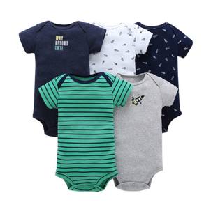 Lot de 5 barboteuses pour bébé en coton 100 %, vêtements pour bébé, barboteuses mignonnes pour bébé - Product Image 3