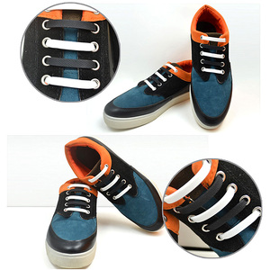 Lacets élastiques unisexes multicolores extensibles sans attache Lacets de baskets pratiques en caoutchouc de silicone sans attache pour chaussures - Product Image 4