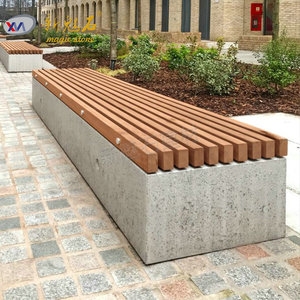 Nuevos Materiales de Construcción de Piedra, Banco de Jardín para Exteriores, Madera y Cemento, Resistente al Agua, Asientos Duraderos para Patio - Product Image 3