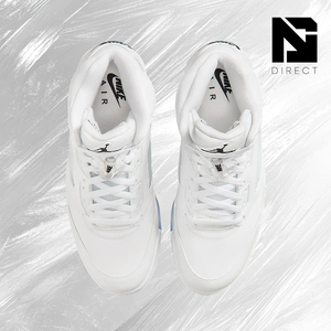 Air Jordan 5 Retro 'White Metallic' 2026, Zapatillas de Baloncesto Blancas de Caña Alta, con Cordones, Forro de Malla de Cuero Genuino, Transpirables - Product Image 3