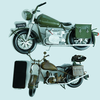 Modèle de moto rétro classique hautement réalistique en métal moulé sous pression, objet de collection, cadeau promotionnel d'entreprise