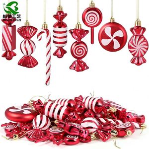 Ornements de Noël en PVC inspirés des bonbons, décorations festives à suspendre aux fenêtres et pendentifs, boules pour sapin de Noël - Product Image 5