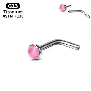 Anillo <span class=keywords><strong>de</strong></span> Nariz <span class=keywords><strong>de</strong></span> <span class=keywords><strong>Titanio</strong></span> G23 al por Mayor con Piedra <span class=keywords><strong>de</strong></span> Ópalo en Forma <span class=keywords><strong>de</strong></span> L, Tipo Push-in, Joyería para Fiesta <span class=keywords><strong>de</strong></span> Compromiso Ortodoxa, Regalo <span class=keywords><strong>de</strong></span> Boda para Mujer - Product Image 3