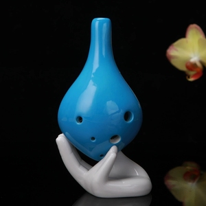 โอคาริน่าเซรามิกรูปทรงหยดน้ำ 6 รู สำหรับเด็กเล่น ขายส่ง - Product Image 3