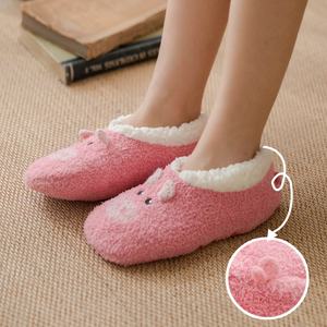 Mujer Señoras Cozy Fuzzy Animal Invierno Interior Piso Habitación Antideslizante Casa Bailarina Zapatilla Calcetines Con Forro Sherpa en Stock - Product Image 2