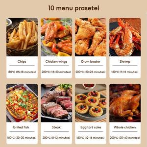 Freidora de Aire Digital Inteligente Eléctrica Moderna de Gran Capacidad de 6L, Control de Pantalla Táctil, Cocción Rápida, Fácil de Limpiar para Uso Doméstico - Product Image 2