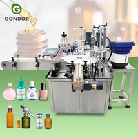 12 Ml Cosmétique Monoblock Automatisé Flacon Remplissage et Étiquette Capsulage Machine Liquide 10-100ml pour Huile Essentielle