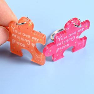 Porte-clés puzzle coréen créatif et mignon, tendance Instagram, pour sacs à dos, pendentifs pour couples et meilleurs amis, en stock - Product Image 4