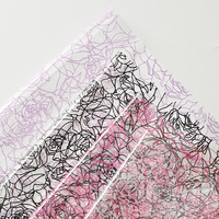 Papier d'emballage pour fleurs imperméable avec logo personnalisé, OPP Cello 57cm, 20 feuilles, multicolores
