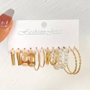 أقراط دائرية من ثلاث طبقات عالية الجودة أقراط هندسية أنيقة بسيطة مضادة للتلاشي للنساء - Product Image 6