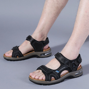 Summer Men Genuine Leather Slippers <b>Gladiator</b> Beach <b>Sandal</b> Soft Comfortable Outdoors Walking Shoes Mens <b>Sandals</b> in Leather - Product Image 5