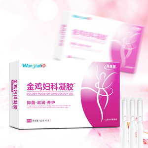 Gel gynécologique Wangtailin 5g x 5 pièces Golden Rooster |   Soin lavant intime aux herbes pour l'hygiène féminine, imprimé en sérigraphie - Product Image 1