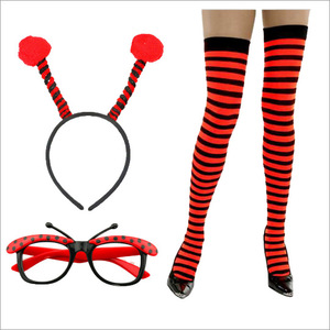 Accesorios de fiesta de Halloween, <span class=keywords><strong>disfraz</strong></span> de lunares, Bumble Bee para <span class=keywords><strong>mujer</strong></span>, falda tutú, diadema, guantes, medias para niñas - Product Image 4