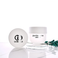 Pot en plastique PP à double paroi, givré blanc, 100g 200g 250g 300g 500g, à large ouverture, en forme de bol, avec logo, pour l'emballage de crème de soin de la peau