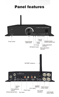 Amplificateur de puissance 2X100W 5.1 maison Wifi préamplificateur récepteurs de musique multiroom sans fil stéréo Audio DSP musique amplificateurs muraux