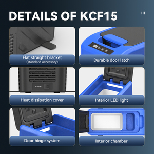 Alpicool KCF15 New Arrival Réfrigérateur de voiture portable Congélateur <span class=keywords><strong>Camping</strong></span> extérieur Glacière 12V Double usage Compresseur Réfrigérateur de voiture - Product Image 5