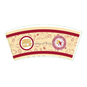 Feuille d'impression en vrac pour gobelets en papier alimentaire PE double couche, imprimés, à paroi simple, jetables, étanches, avec logo personnalisé - Product Image 4