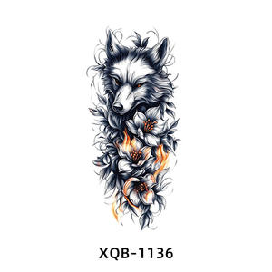 Pegatina <span class=keywords><strong>de</strong></span> <span class=keywords><strong>tatuaje</strong></span> <span class=keywords><strong>de</strong></span> simulación <span class=keywords><strong>de</strong></span> medio brazo <span class=keywords><strong>de</strong></span> estilo europeo y americano <span class=keywords><strong>para</strong></span> hombres y mujeres nueva pegatina <span class=keywords><strong>de</strong></span> <span class=keywords><strong>tatuaje</strong></span> <span class=keywords><strong>de</strong></span> brazo con motivo <span class=keywords><strong>de</strong></span> León - Product Image 2