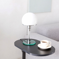 Nouvelle lampe de table de style nordique moderne Bauhaus, corps en verre, électrique 5V, commande par interrupteur, LED, protection des yeux, température de couleur réglable