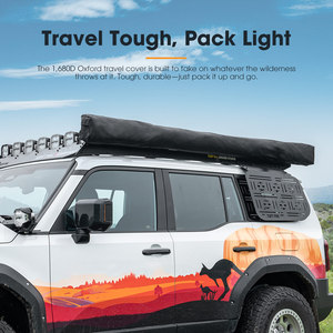Auvent debout libre à 180 degrés pour <span class=keywords><strong>camping</strong></span> en plein air auvent latéral de voiture étanche avec bande lumineuse LED - Product Image 6