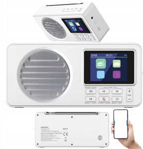 Radio portable DAB/DAB+ FM 1800 mAh avec écran LCD, haut-parleur intégré et lumière d'urgence pour l'Europe - Product Image 2